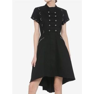 Black hardware high low dress .